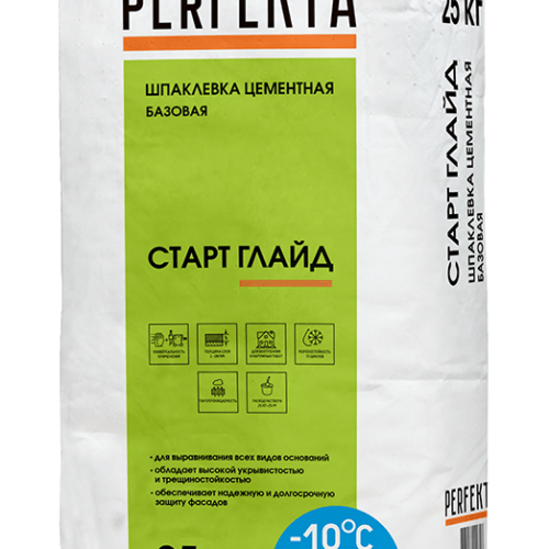 Шпаклевка цементная базовая Старт Глайд Зимняя серия