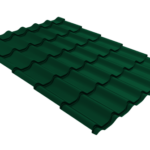 Металлочерепица Классик ("Classic") v02 0,5 Satin RAL 6005 зеленый мох