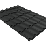 Металлочерепица Классик ("Classic") v01 0,5 Satin RAL 7016 антрацитово-серый
