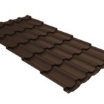 Металлочерепица "Квинта плюс" ("Kvinta plus") 0,5 PurPro Matt 275 RAL 8017 шоколад