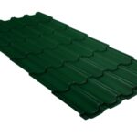 Металлочерепица "Квинта плюс" ("Kvinta plus") 0,5 Satin RAL 6005 зеленый мох