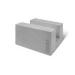 Блок D500 B2,5 F100 500х250х250 газобетонный U-образный